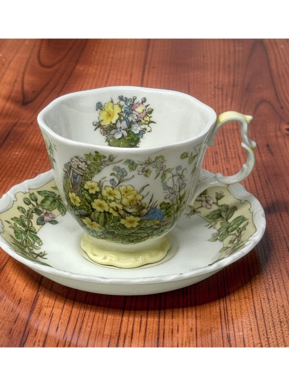 Royal Doulton Brambly Hedge Four Seasons Spring Bone China Floral Cup & Saucer